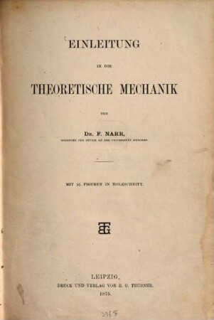 Einleitung in die theoretische Mechanik