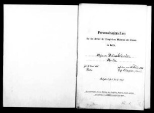Schrader, Julius Antonio - Historienmaler 1847 - September - 25, ordentliches Mitglied
