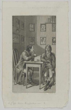 Bildnis des Christoph Wilhelm Bock beim zeichnen eines zu Porträtierenden
