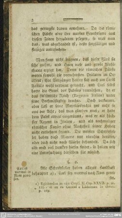 §2. Carl ist viermal in Rom gewesen
