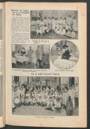 Reparto de juguetes en el Hospital de Niños
