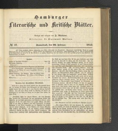 No. 17. 26. Februar 1853