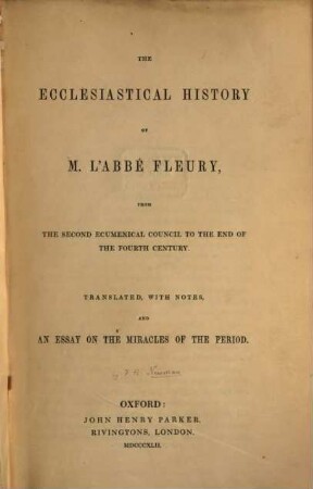 The ecclesiastical history