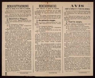 "Bekanntmachung betreffend den Ausdrusch und den Aufkauf des Brotgetreides."