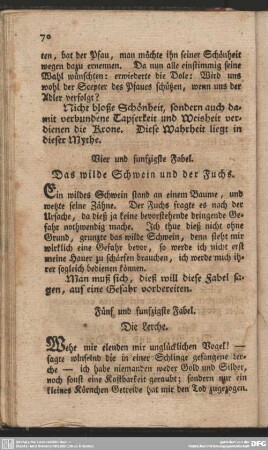 Fünf und funfzigste Fabel. Die Lerche