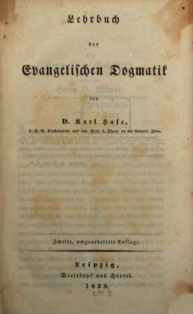 Lehrbuch der evangelischen Dogmatik