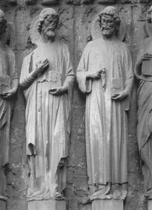 Linkes Gewände: Apostel Philippus und Bartholomäus