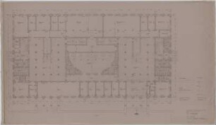 Troost, Paul Ludwig; München, Arcisstr. 12; Führerbau der NSDAP - Erdgeschoss (Bestandsplan)