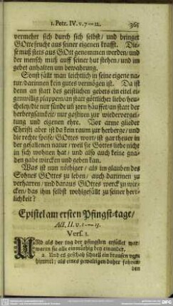 Epistel am ersten Pfingst-tage