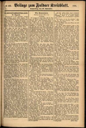 Zweite Ausgabe vom Donnerstag, den 10. November 1898.