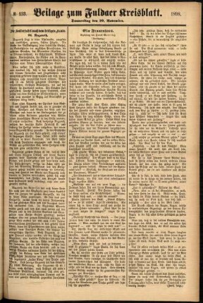 Zweite Ausgabe vom Donnerstag, den 10. November 1898.