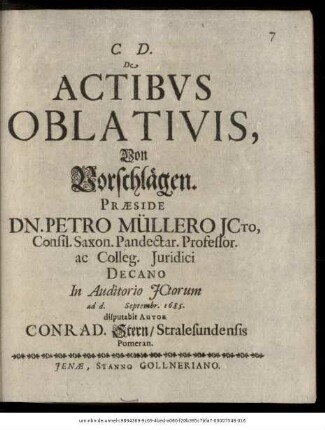 De Actibus Oblativis