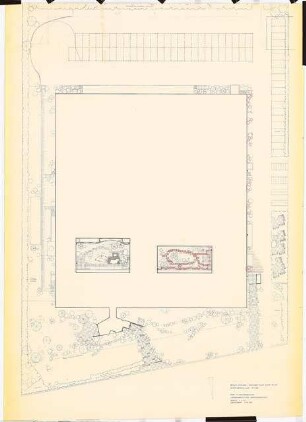 Grünanlage WAM Osterhof KG, Berlin-Spandau: Lageplan mit Gartenplan 1:100