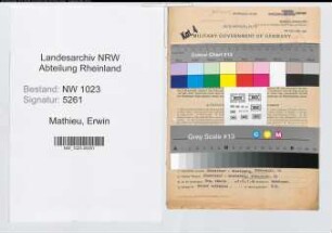 Entnazifizierung Erwin Mathieu , geb. 26.11.1909 (Arzt)