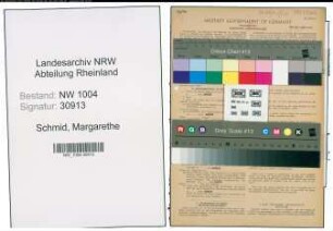 Entnazifizierung Margarethe Schmid , geb. 13.04.1895 (Krankenschw.)