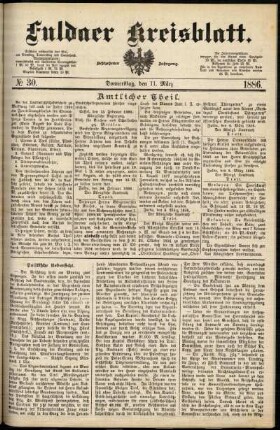 Ausgabe vom Donnerstag, den 11. März 1886.