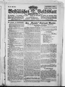 Westfälisches Volksblatt : amtliches Mitteilungsblatt der NSDAP und der Behörden der Kreise Paderborn, Büren, Warburg