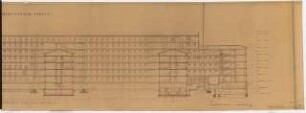 Reichsluftfahrtministerium, Berlin: Ansicht/Schnitt Hauptbau 1:100