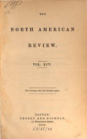 The North American review. 95. 1862