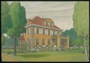 Villa: Perspektivische Ansicht