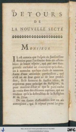 Detours De La Nouvelle Secte.