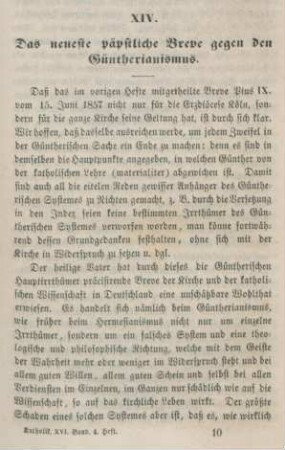 145-156 Das neueste päpstliche Breve gegen den Güntherianismus : Fortsetzung