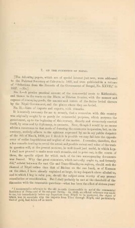 7. [8.] On the commerce of Nepal
