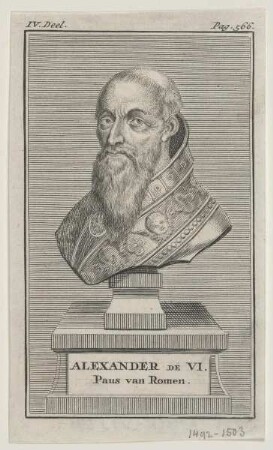 Bildnis des Alexander de VI.