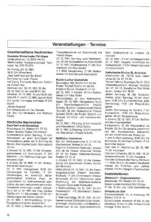 Veranstaltungen - Termine