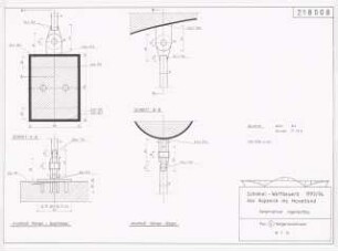 Planfreie Straßenkreuzung im Havelland Schinkelwettbewerb 1994: Position 4: Hängeranschlüsse, Schnitte 1:10