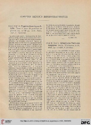 Comptes rendus bibliographiques