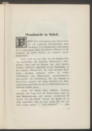Mondnacht in Safed