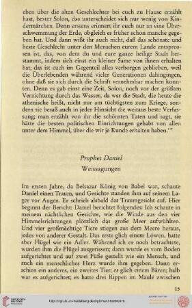 Prophet Daniel: Weissagungen