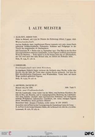 Gemälde Alter Meister (Nr. 1-53)