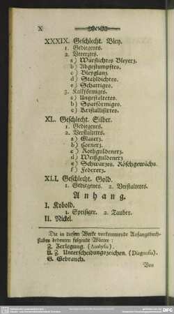 Die in diesem Werke vorkommende Anfangsbuchstaben bedeuten folgende Wörter