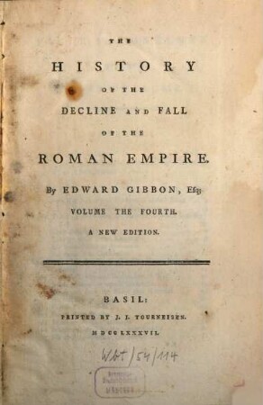 The History Of The Decline And Fall Of The Roman Empire, 4