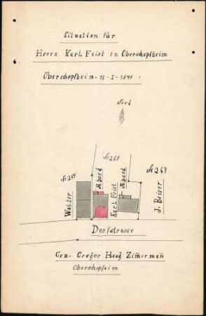 Errichtung und Betrieb der Zigarrenfabrik des Karl Feist in Oberschopfheim