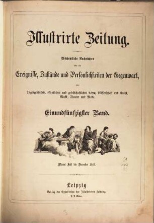 Illustrirte Zeitung : Leipzig, Berlin, Wien, Budapest, New York. 51 = Juli/Dez. 1868
