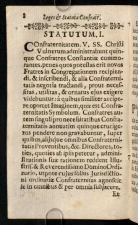 8-19, Statutum I - VIII