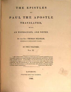 The epistles of Paul the Apostle, 2