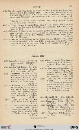 Kataloge (Nr. 4076 - 4122)