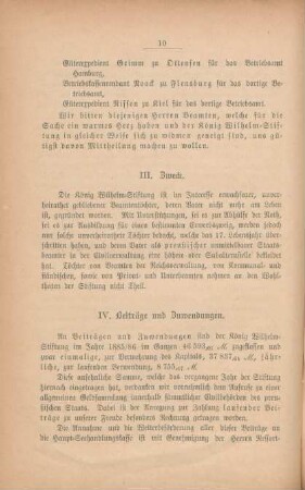 IV. Beiträge und Zuwendungen