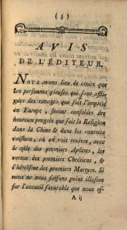 Extrait Des Nouvelles De Missions Des Indes Orientales : Reçues au Séminaire des Missions Etrangères. Paris. Janvier 1784.