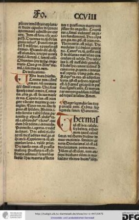 Super legendis sanctorum per circulum anni, et primo super legenda sancti Saturnini.