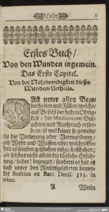 Erstes Buch, Von den Wunden ingemein