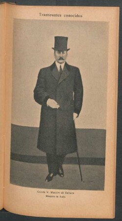 Conde V. Macchi di Cellere, ministro de Italia - [Retrato]