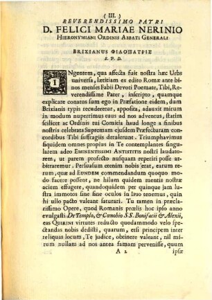 Ad Sanctiss. Dominum Nostrum Benedictum Pp. XIV. Epistola