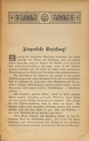 Körperliche Erziehung!