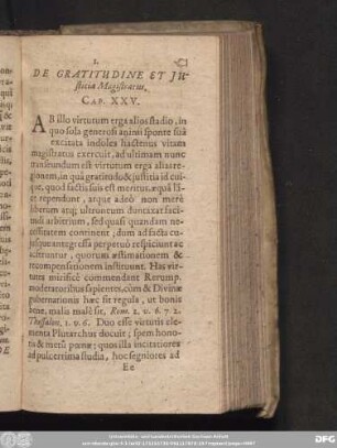 De Gratitudine Et Iusticia Magistratus. Cap. XXV.