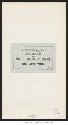 Specialkarte der östlichen Türkei